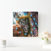 Werewolf Vollmondfieber Quadratische Wanduhr (Zuhause)