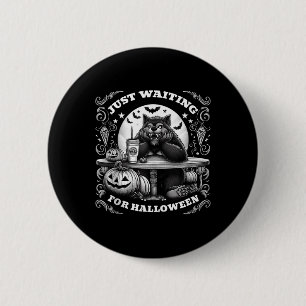 Werewolf Wartete gerade zu Halloween Spooky Beängs Button