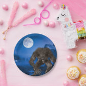 Werewolf Wolf Halloween Full Moon Party Pappteller (Party)