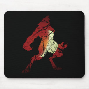 Werewolf Wolf Moon Werewolf Silhouette Halloween C Mousepad
