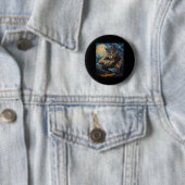 Werewolf Wolf Wolves - Van Gogh Style - Starry Nig Button (Beispiel)