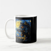 Werewolf Wolf Wolves - Van Gogh Style - Starry Nig Kaffeetasse (Links)