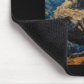 Werewolf Wolf Wolves - Van Gogh Style - Starry Nig Mousepad (Ecke)