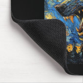 Werewolf Wolf Wolves - Van Gogh Style - Starry Nig Mousepad (Ecke)