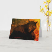 Werewolffehlschlag Gruß-Karten Karte (Gelbe Blume)