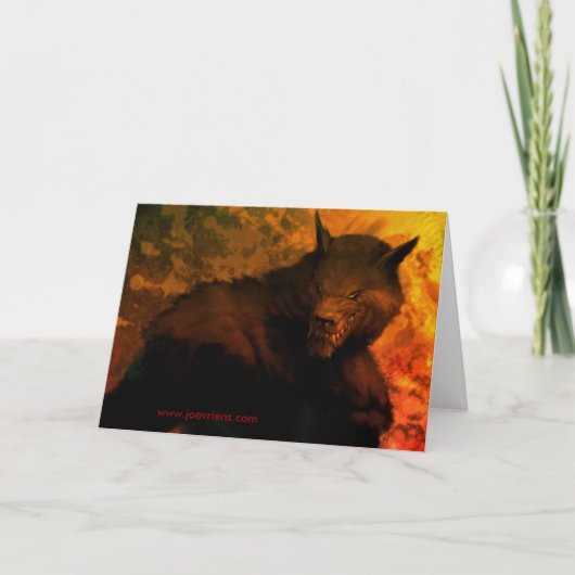 Werewolffehlschlag Gruß-Karten Karte (Vorderseite)