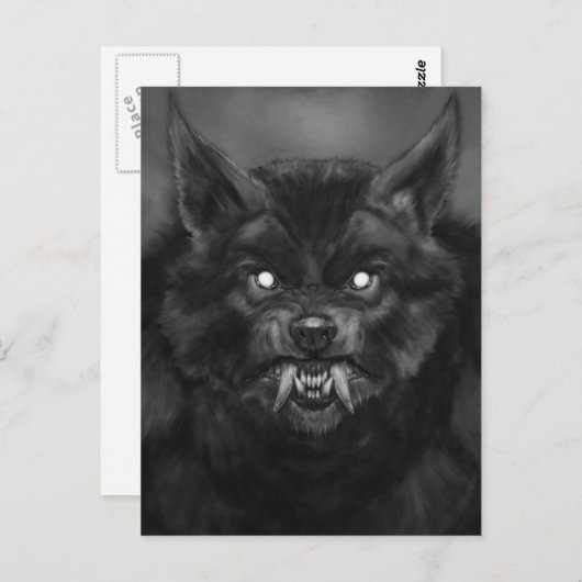 Werewolfgesicht Postkarten (Vorne/Hinten)