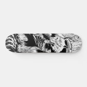 Werewolfschwarzweiss-Skateboard Skateboard (Horizontal)