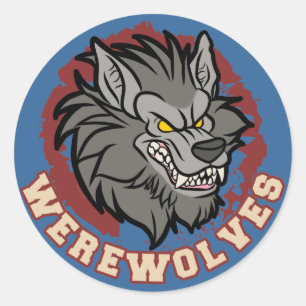Werewolfteam Runder Aufkleber