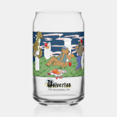 Werewolves Havinf Pizza Glass Dosenglas (Vorderseite)
