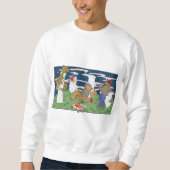 Werewolves Having Pizza Men's Sweatshirt (Vorderseite)