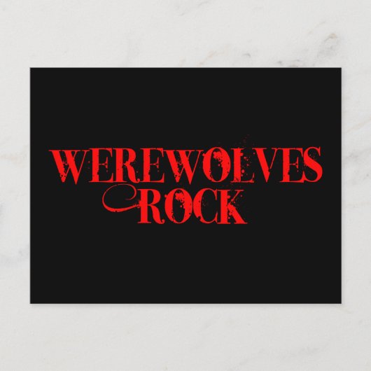Werewolves Rock Postkarte (Vorderseite)