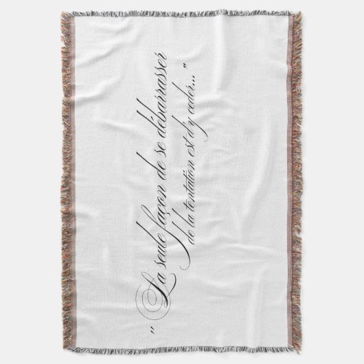 Werfen Sie Blanket mit französischem Skripttext Decke (Vorderseite Vertikal)