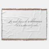 Werfen Sie Blanket mit französischem Skripttext Decke (Vorderseite)