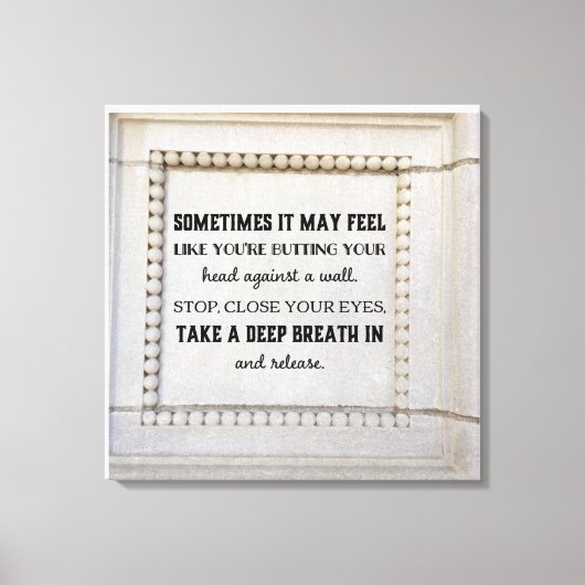 Werfen Sie einen tiefen Leinwand-Druck Leinwanddruck (Vorderseite)