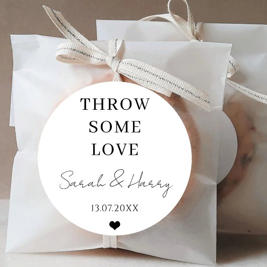 Werfen Sie einige Liebe Custom Wedding Party DIY C Runder Aufkleber