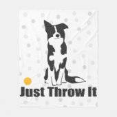 Werfen Sie es einfach | Border-Collie-Decke Fleecedecke (Vorderseite)