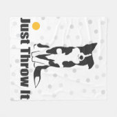 Werfen Sie es einfach | Border-Collie-Decke Fleecedecke (Vorderseite (Horizontal))