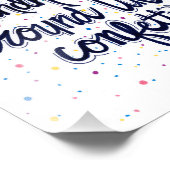 Werfen Sie Freundlichkeit wie Confetti Fotodruck (Ecke)