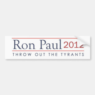 Werfen Sie heraus die Tyrannen Ron Paul 2012 Autoaufkleber