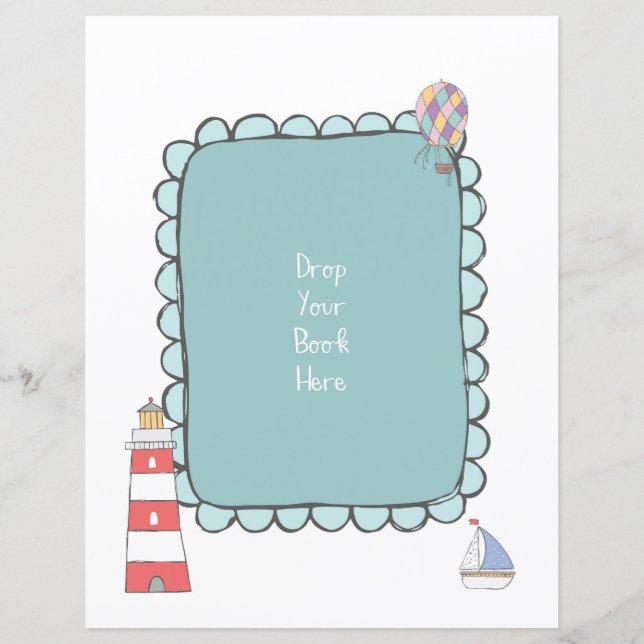 Werfen Sie Ihr Buch Sign Adventure Baby Shower (Vorderseite)