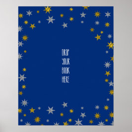 Werfen Sie Ihr Buchschild Klein Star Baby Shower Poster