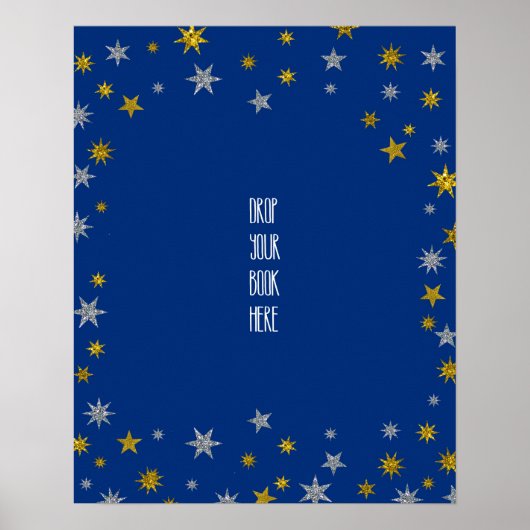 Werfen Sie Ihr Buchschild Klein Star Baby Shower Poster (Vorne)