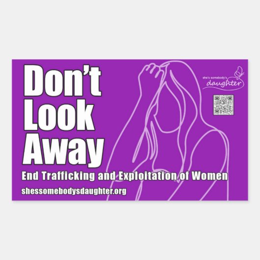 Werfen Sie keinen Blick auf Aufkleber 4.5x2.7 (Vorderseite)