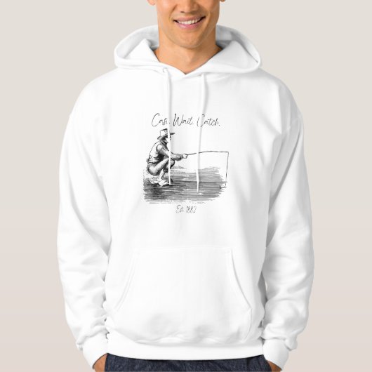 Werfen. Warten. Fangen Hoodie (Vorderseite)