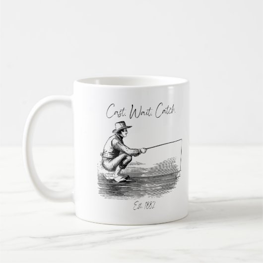 Werfen. Warten. Fangen Kaffeetasse (Links)
