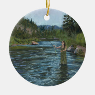 Werfender Anruf Keramikornament