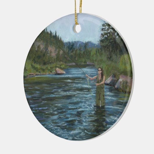 Werfender Anruf Keramikornament (Links)