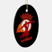 werfender Discus ist meine Supermacht Keramikornament (Rechts)