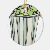 Werfender Geld-wegCartoon Keramik Ornament (Links)