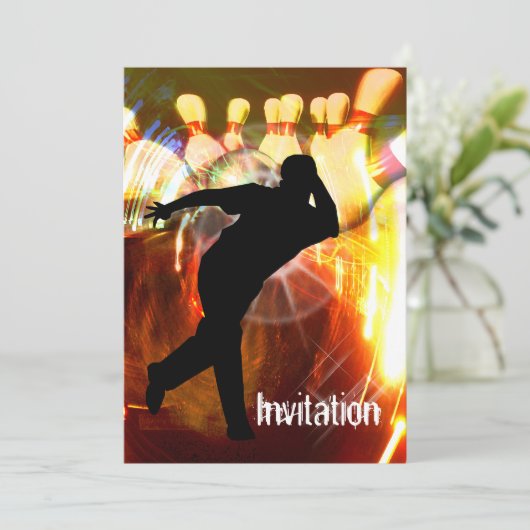 Werfer mit einer Streik-Explosion laden ein Einladung (Stehend Vorderseite)