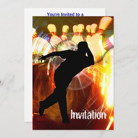 Werfer mit einer Streik-Explosion laden ein Einladung (Vorne/Hinten)