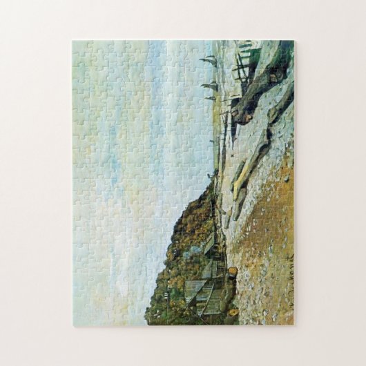 Werft in der Nähe von Honfleur Monet Fine Art Puzzle (Vertikal)