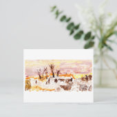 Werft, rosa Himmelskarte Postkarte (Stehend Vorderseite)