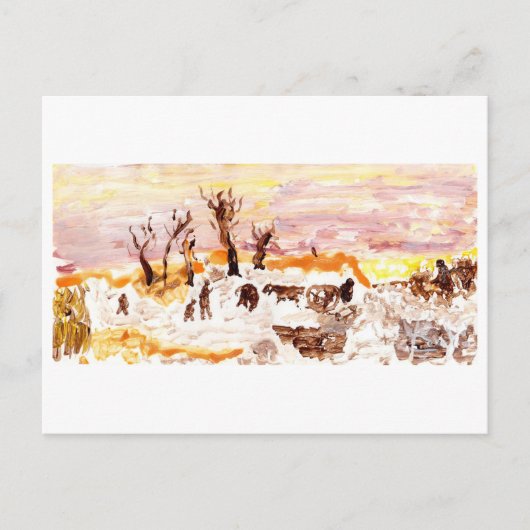 Werft, rosa Himmelskarte Postkarte (Vorderseite)