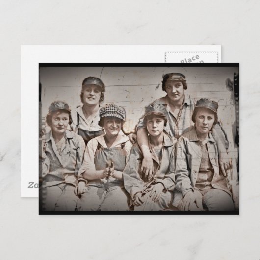 Werftarbeiter der Gruppe in Wharf Postkarte (Vorne/Hinten)