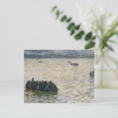 Werftarbeiter, die Zuhause auf der Elbe zurückgebe Postkarte (Stehend Vorderseite)