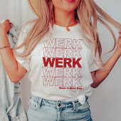 Werk Red Typografie T-Shirt