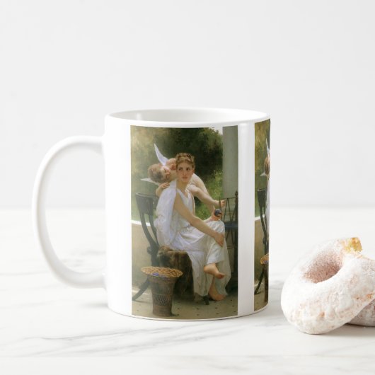 Werk unterbrochen von Bouguereau, Angel Portrait Kaffeetasse (Mit Donut)