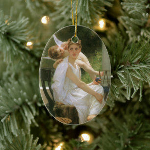 Werk unterbrochen von Bouguereau, Angel Portrait Keramikornament