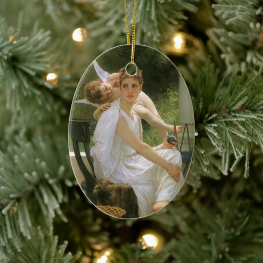 Werk unterbrochen von Bouguereau, Angel Portrait Keramikornament (Baum)