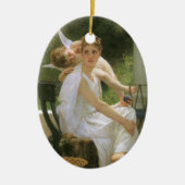 Werk unterbrochen von Bouguereau, Angel Portrait Keramikornament (Vorne)