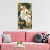 Werk unterbrochen von Bouguereau, Angel Portrait Leinwanddruck (Insitu (Wohnzimmer))