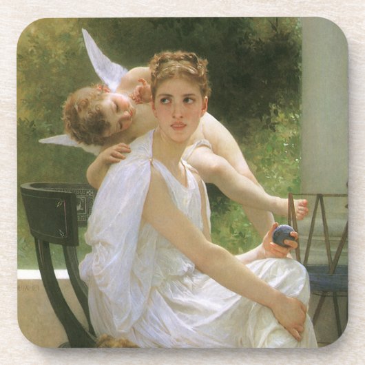 Werk unterbrochen von Bouguereau, Angel Portrait Untersetzer (Vorderseite)