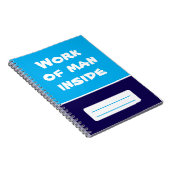 Werk von Man Inside Spiral Notebook Notizblock (Rechte Seite)
