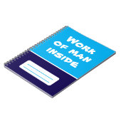 Werk von Man Inside Spiral Notebook Notizblock (Linke Seite)